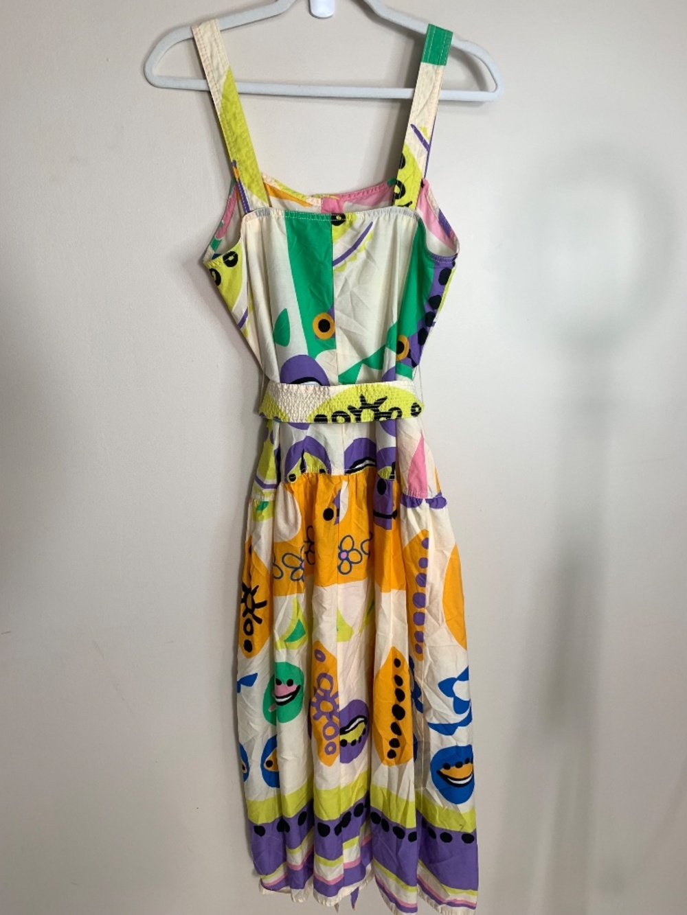 Zara Printed Colourful Button Front Midi Dress L - Picture 12 of 15